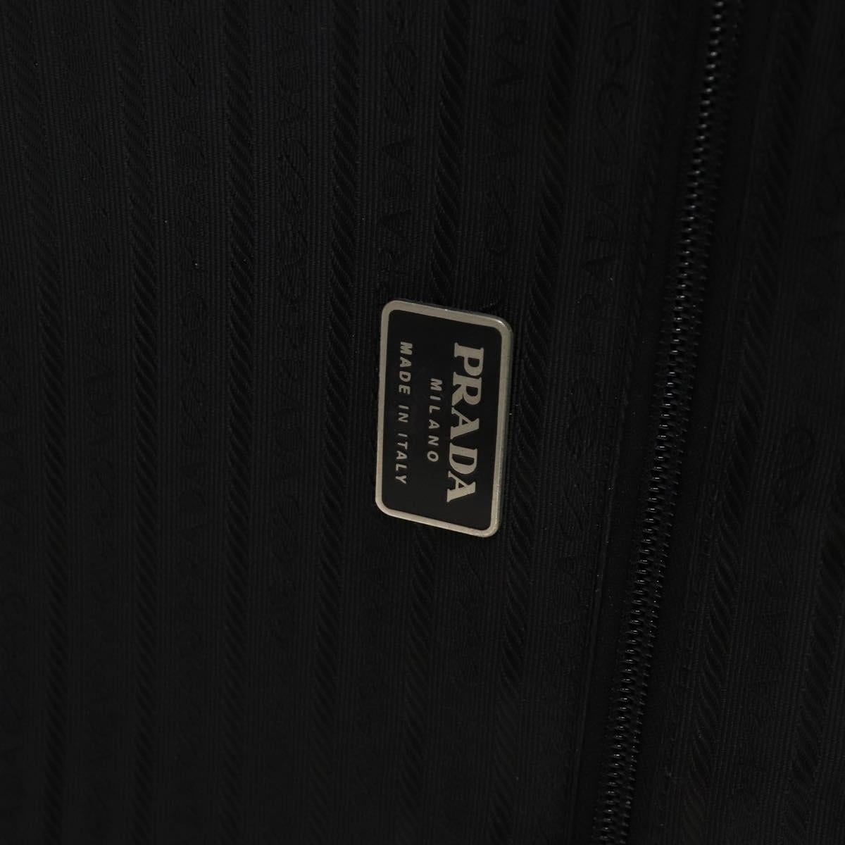 PRADA Suitcase Nylon Black Silver Auth bs24329