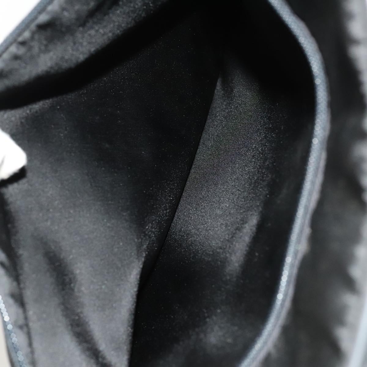 PRADA Suitcase Nylon Black Silver Auth bs24329