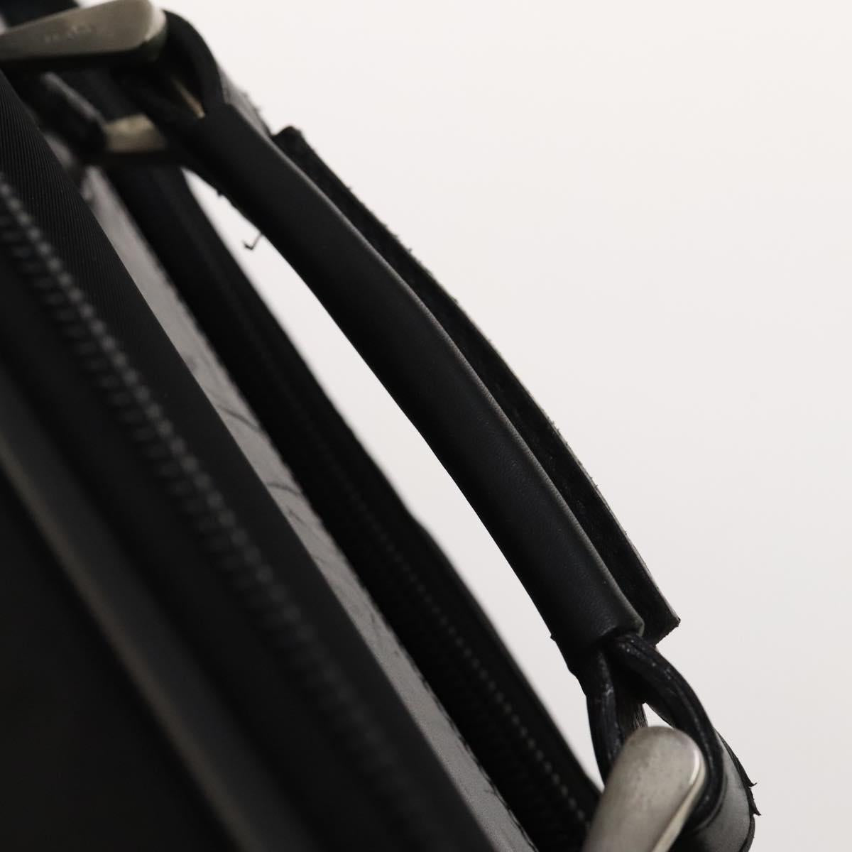 PRADA Suitcase Nylon Black Silver Auth bs24329