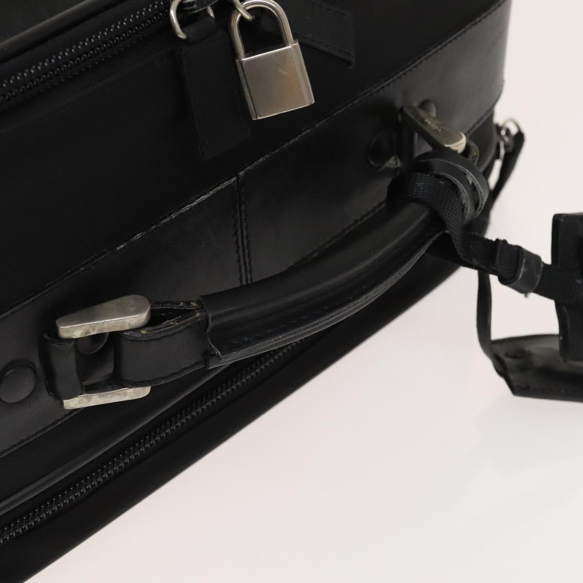 PRADA Suitcase Nylon Black Silver Auth bs24329