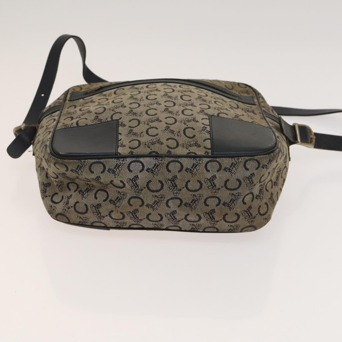 CELINE Macadam Canvas Shoulder Hand Bag PVC Canvas 3Set Brown Navy Auth bs24405