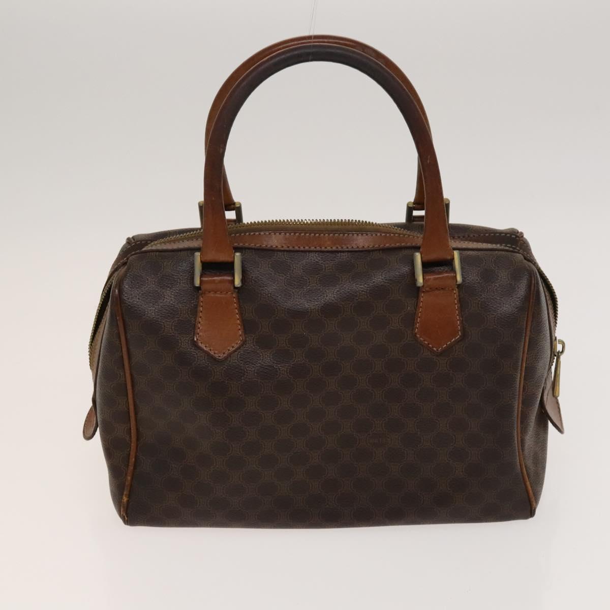 CELINE Macadam Canvas Shoulder Hand Bag PVC Canvas 3Set Brown Navy Auth bs24405