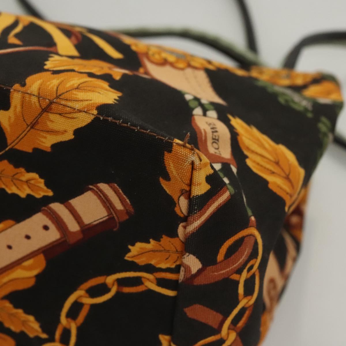LOEWE Shoulder Bag Canvas Yellow Auth bs24429
