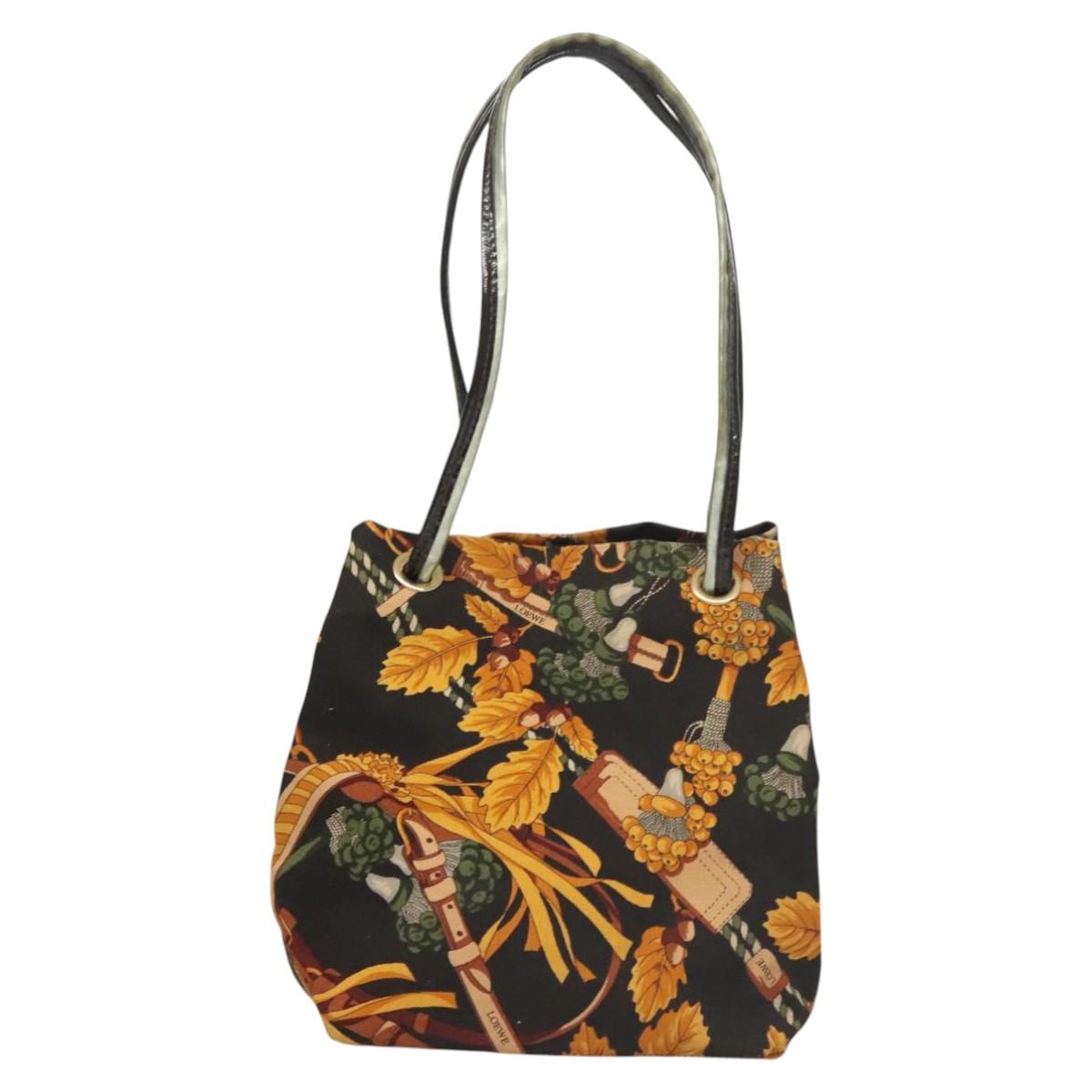 LOEWE Shoulder Bag Canvas Yellow Auth bs24429