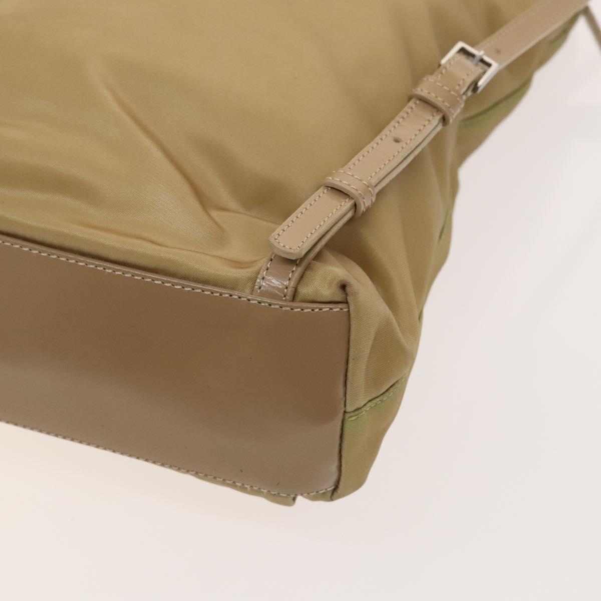 Christian Dior Backpack Nylon Beige Silver Auth bs24452