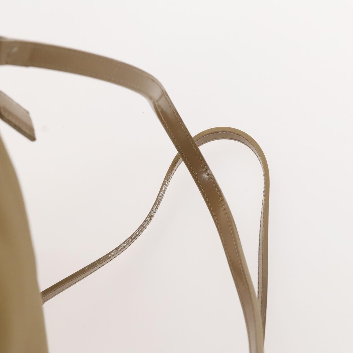 Christian Dior Backpack Nylon Beige Silver Auth bs24452