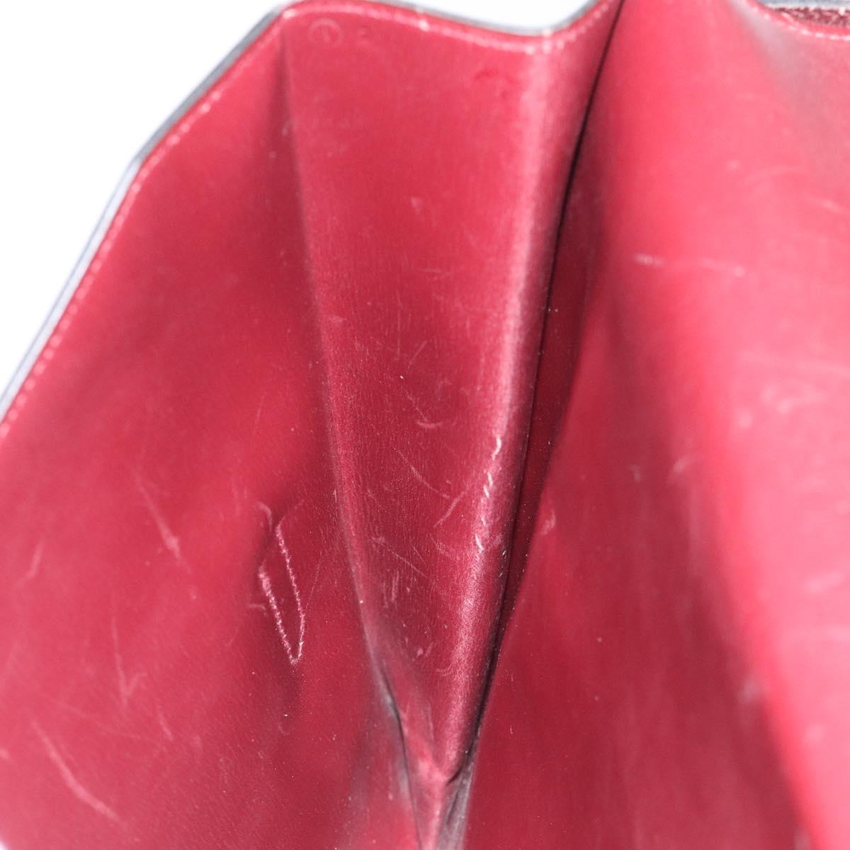 HERMES Shoulder Bag Leather Red Auth bs24478