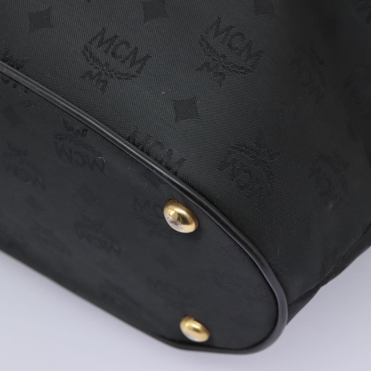 MCM Tote Bag Nylon Black Auth bs24480