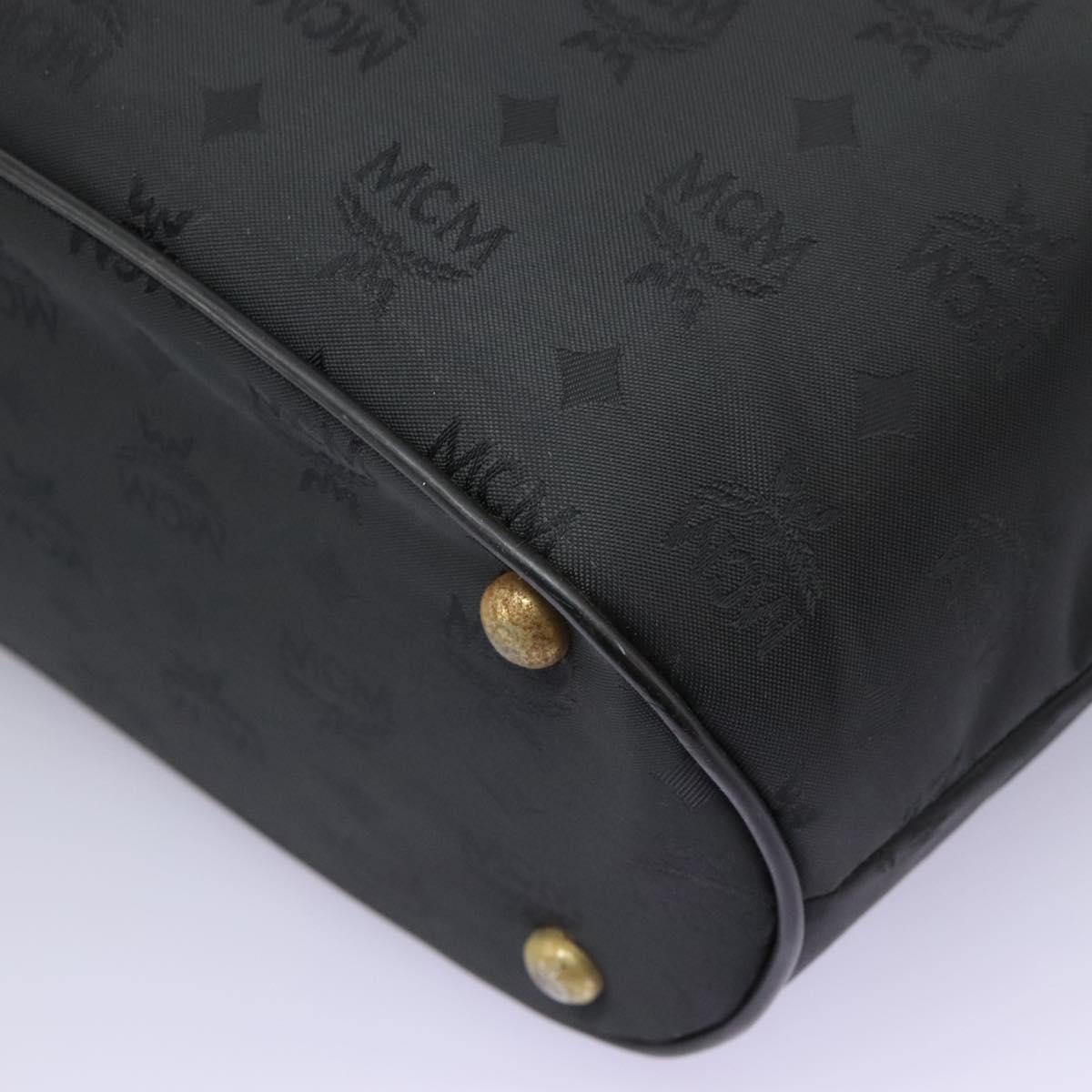MCM Tote Bag Nylon Black Auth bs24480