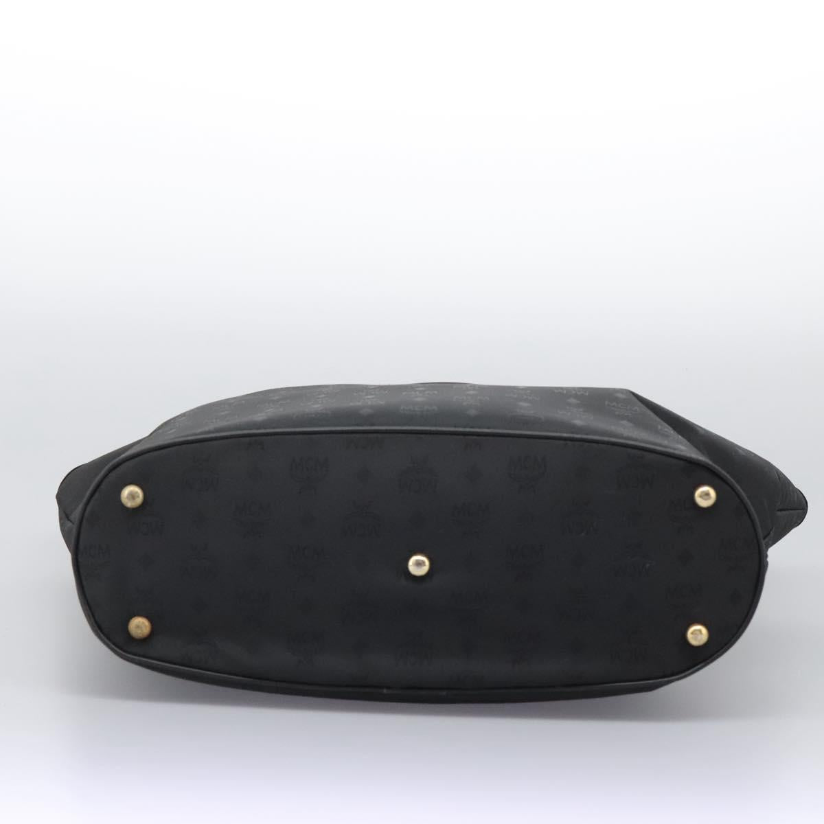 MCM Tote Bag Nylon Black Auth bs24480