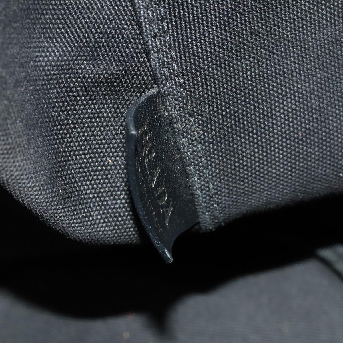 PRADA Hand Bag Denim Blue Silver Auth bs24491