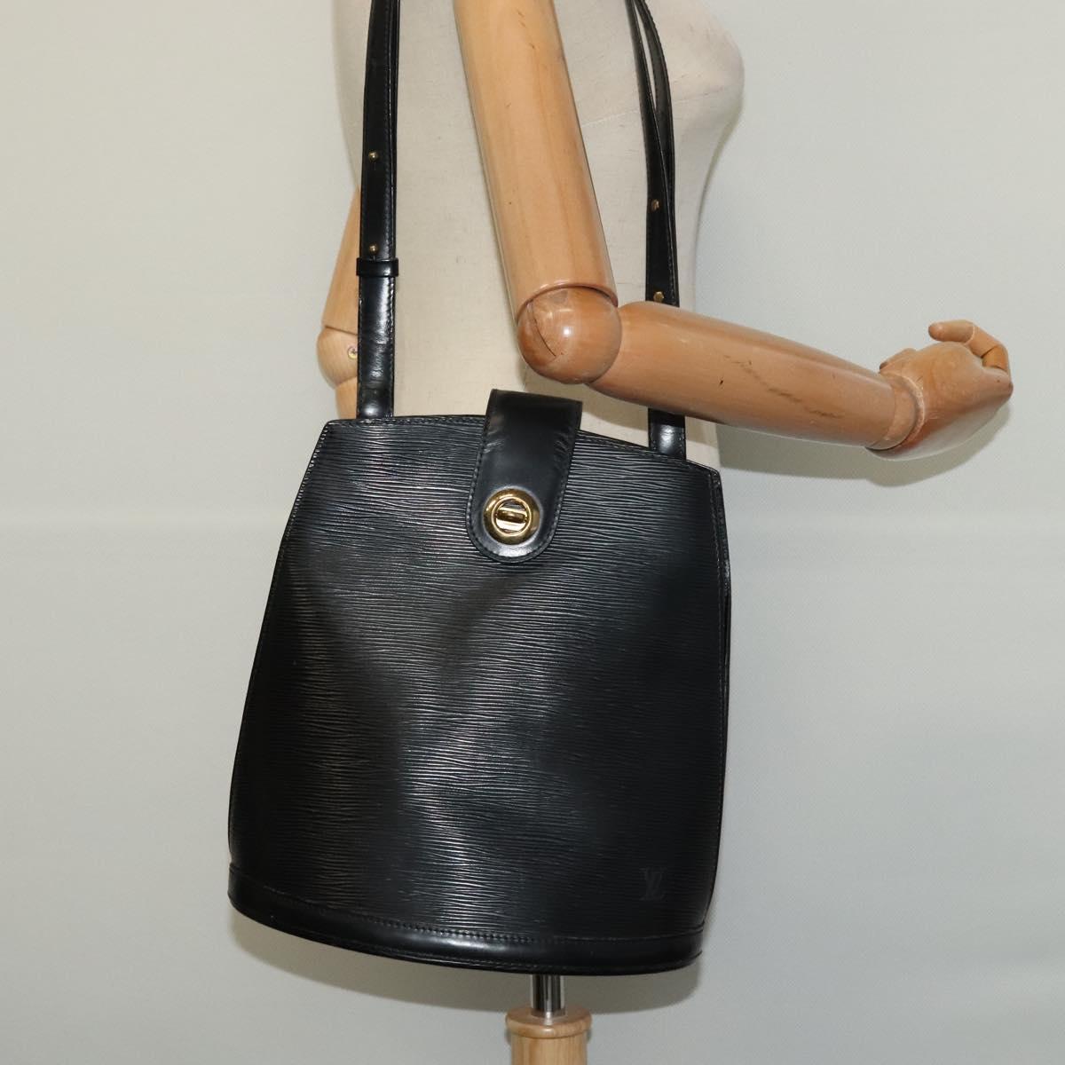 LOUIS VUITTON Epi Cluny Shoulder Bag Black M52252 LV Auth bs24496