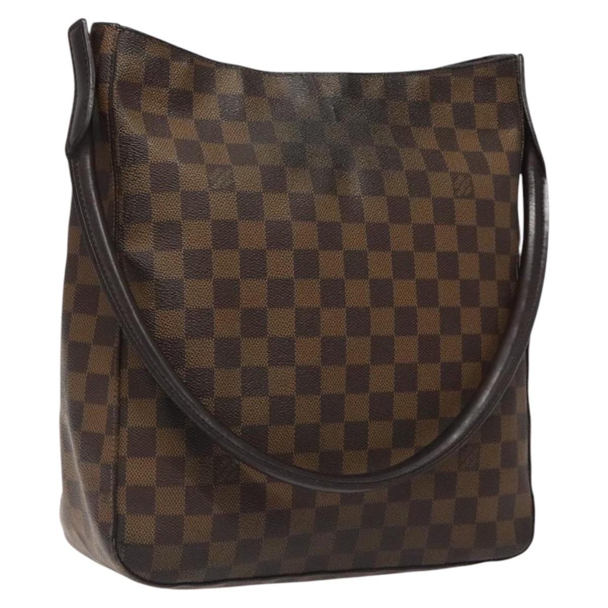 LOUIS VUITTON Damier Ebene Looping GM Shoulder Bag N51144 LV Auth bs24504
