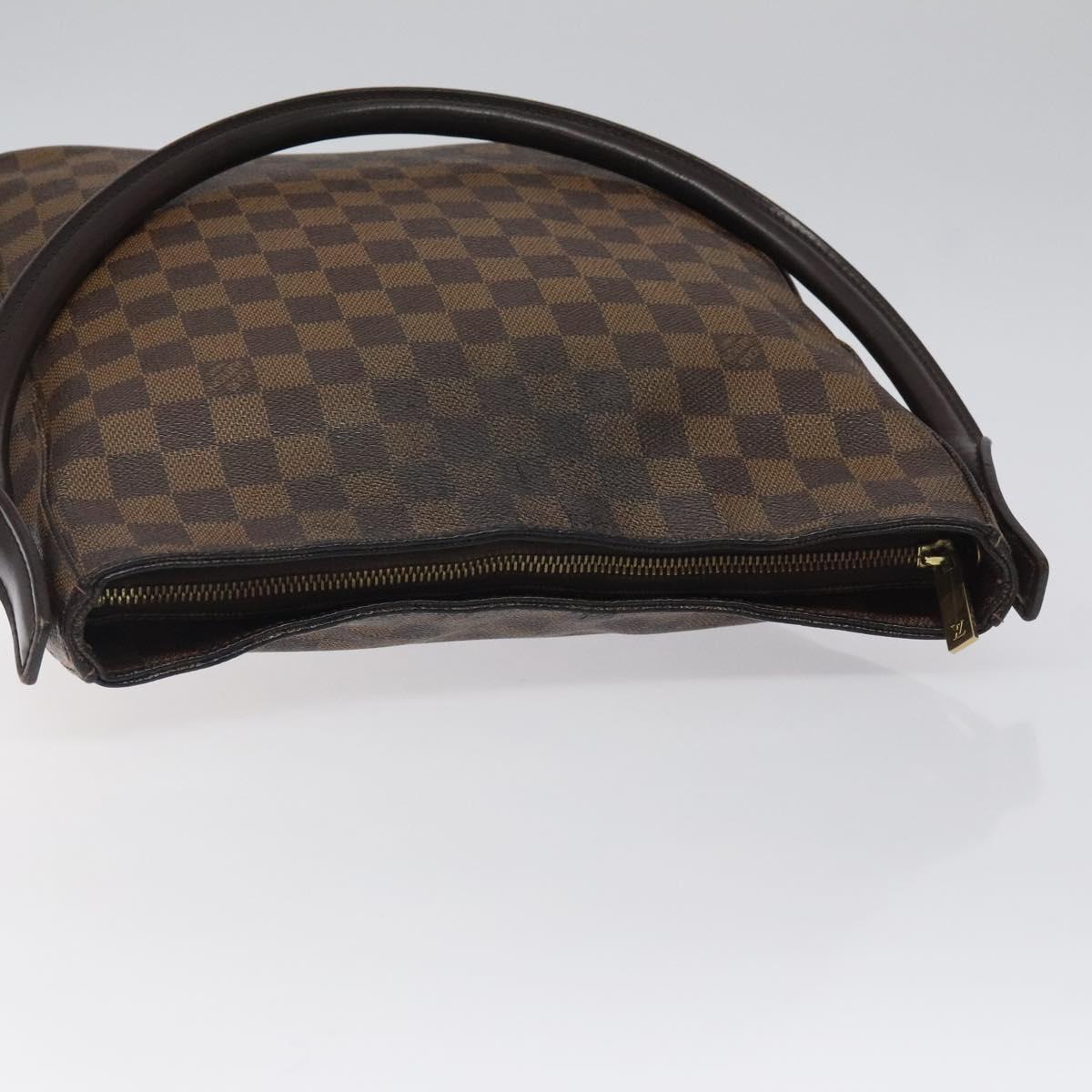 LOUIS VUITTON Damier Ebene Looping GM Shoulder Bag N51144 LV Auth bs24504