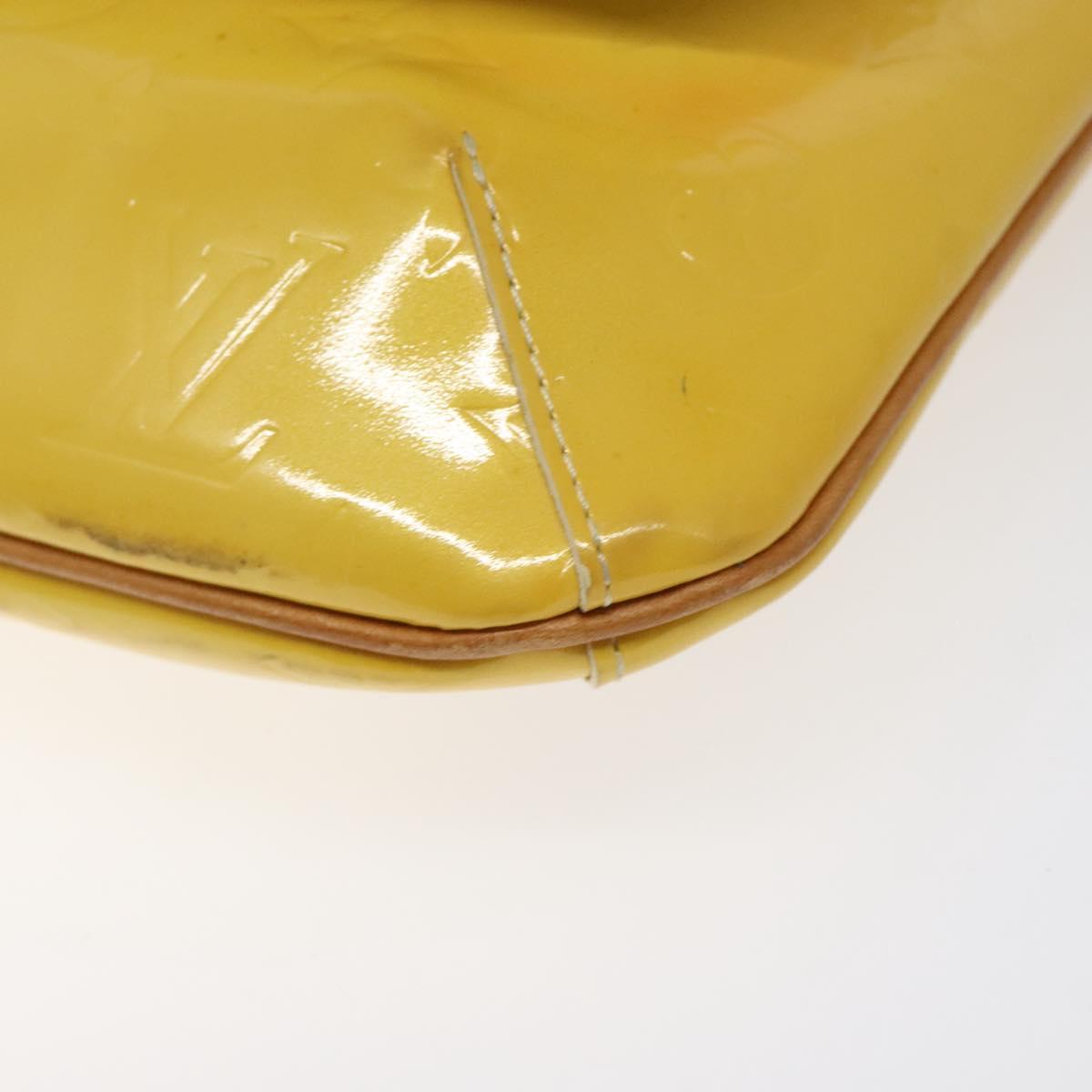 LOUIS VUITTON Monogram Vernis Thompson Street Bag Yellow M91071 LV Auth bs24506