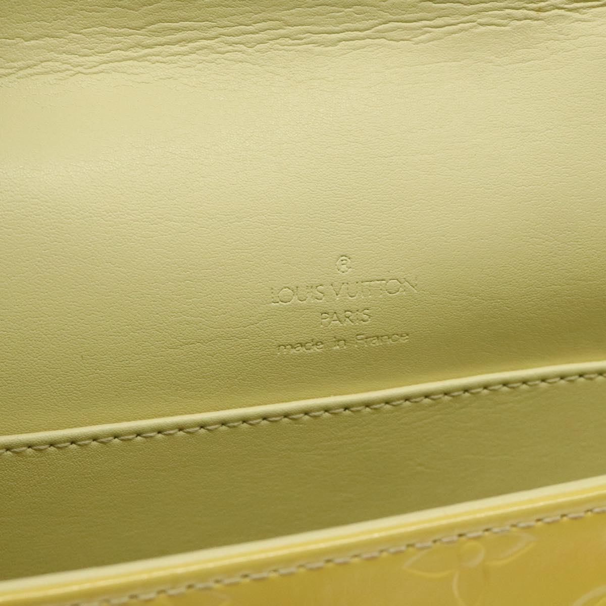 LOUIS VUITTON Monogram Vernis Thompson Street Bag Yellow M91071 LV Auth bs24506