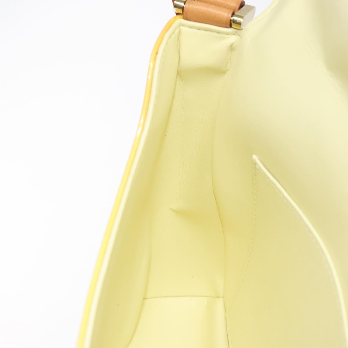 LOUIS VUITTON Monogram Vernis Thompson Street Bag Yellow M91071 LV Auth bs24506