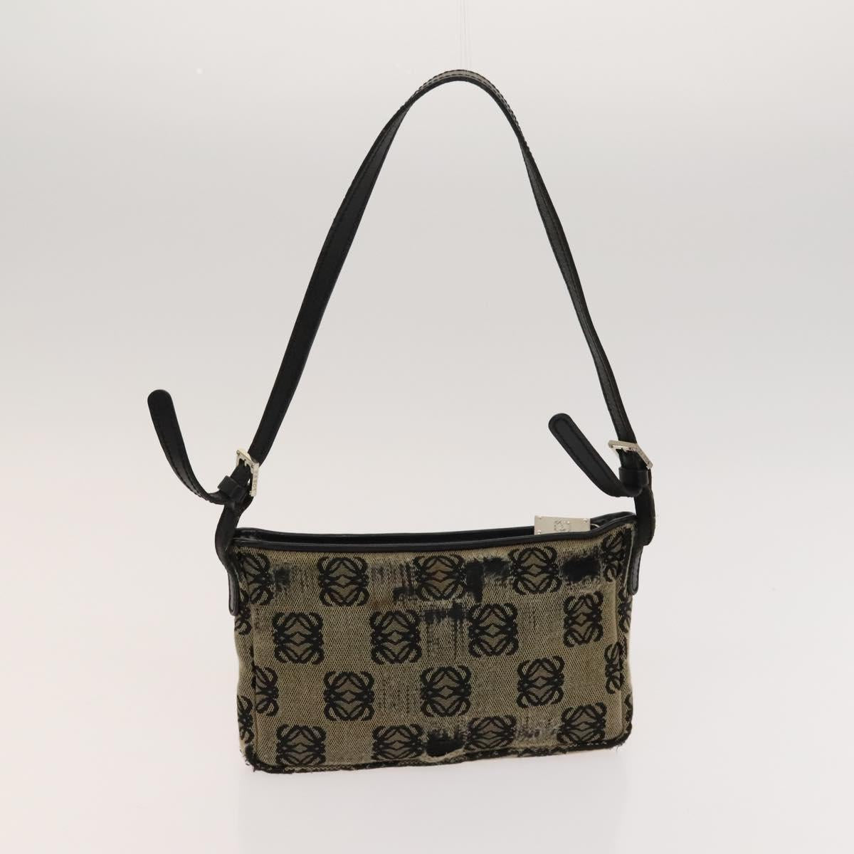 LOEWE Anagram Bag Canvas 2Set Navy Auth bs24508