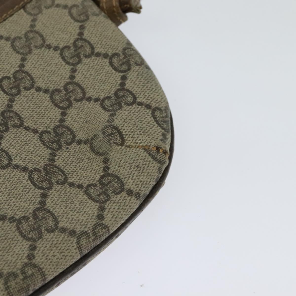 GUCCI GG Supreme Shoulder Bag PVC Leather Beige Gold 73 001 4642 Auth bs24520