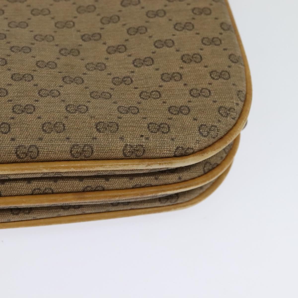 GUCCI Micro GG Supreme Shoulder Bag PVC Leather Beige 001 406 1780 Auth bs24523