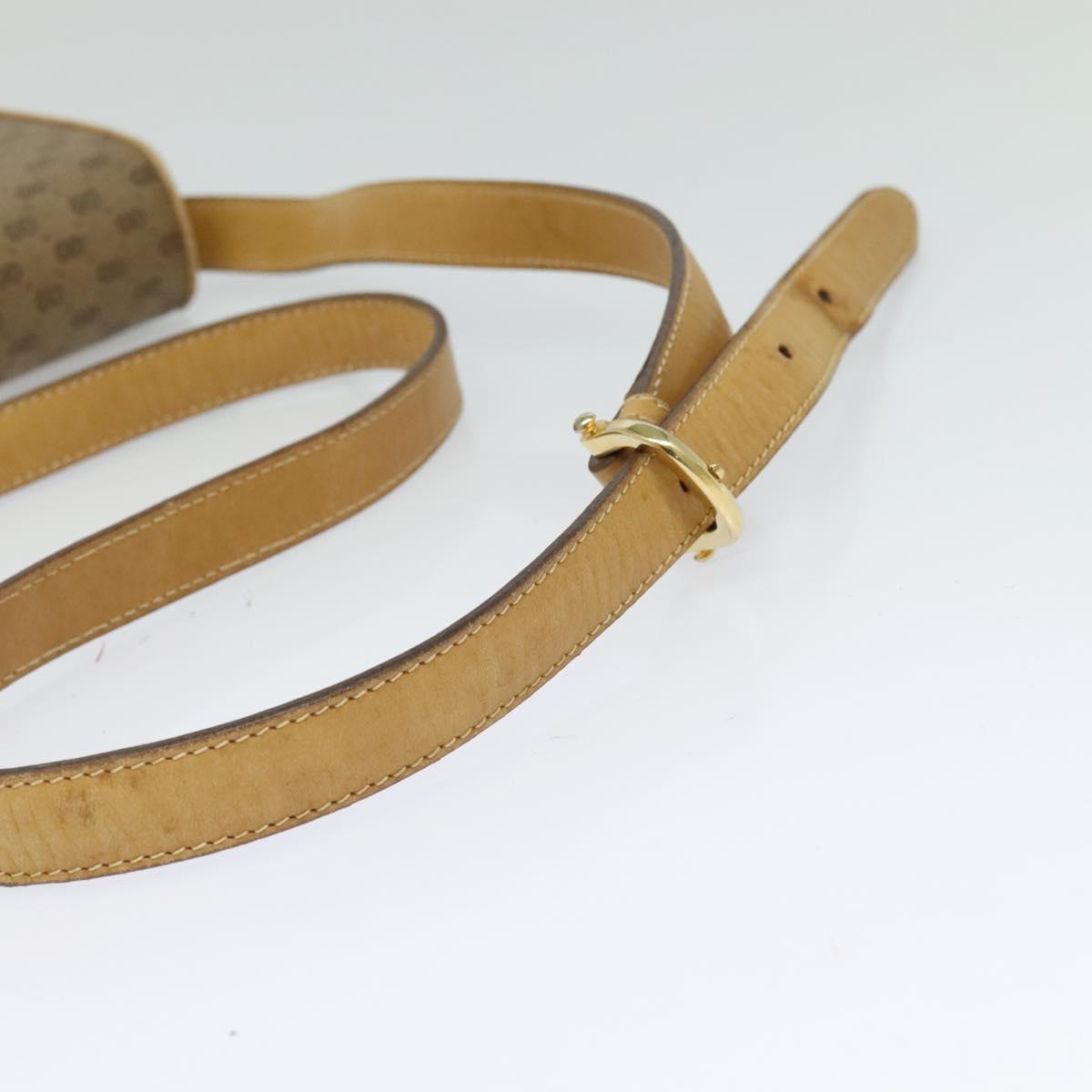 GUCCI Micro GG Supreme Shoulder Bag PVC Leather Beige 001 406 1780 Auth bs24523