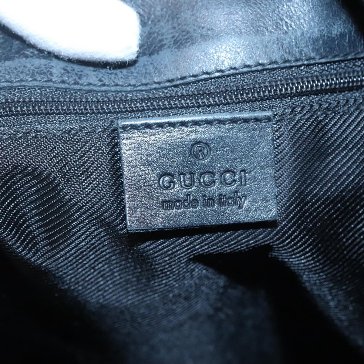 GUCCI GG Canvas Tote Bag Black Silver 31243 Auth bs24537