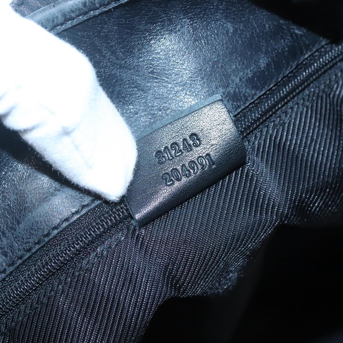 GUCCI GG Canvas Tote Bag Black Silver 31243 Auth bs24537