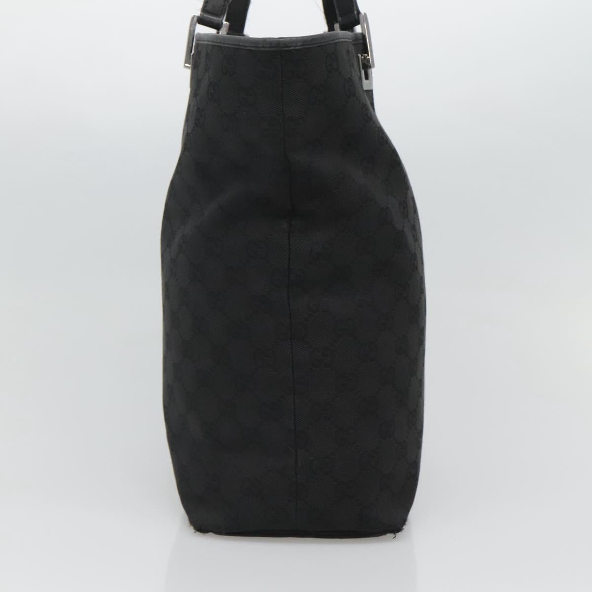 GUCCI GG Canvas Tote Bag Black Silver 31243 Auth bs24537