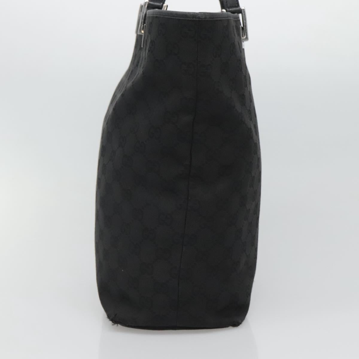 GUCCI GG Canvas Tote Bag Black Silver 31243 Auth bs24537