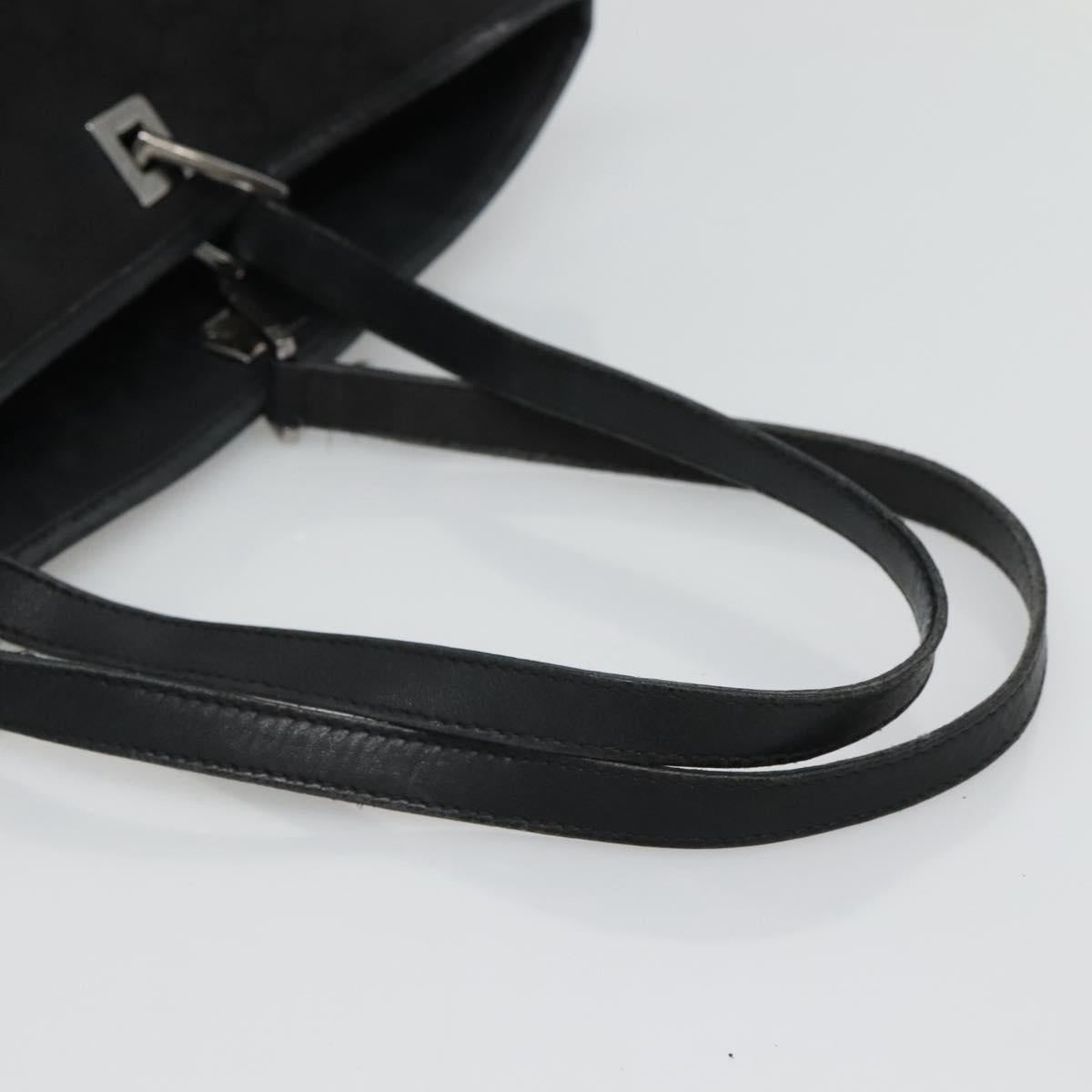 GUCCI GG Canvas Tote Bag Black Silver 31243 Auth bs24537