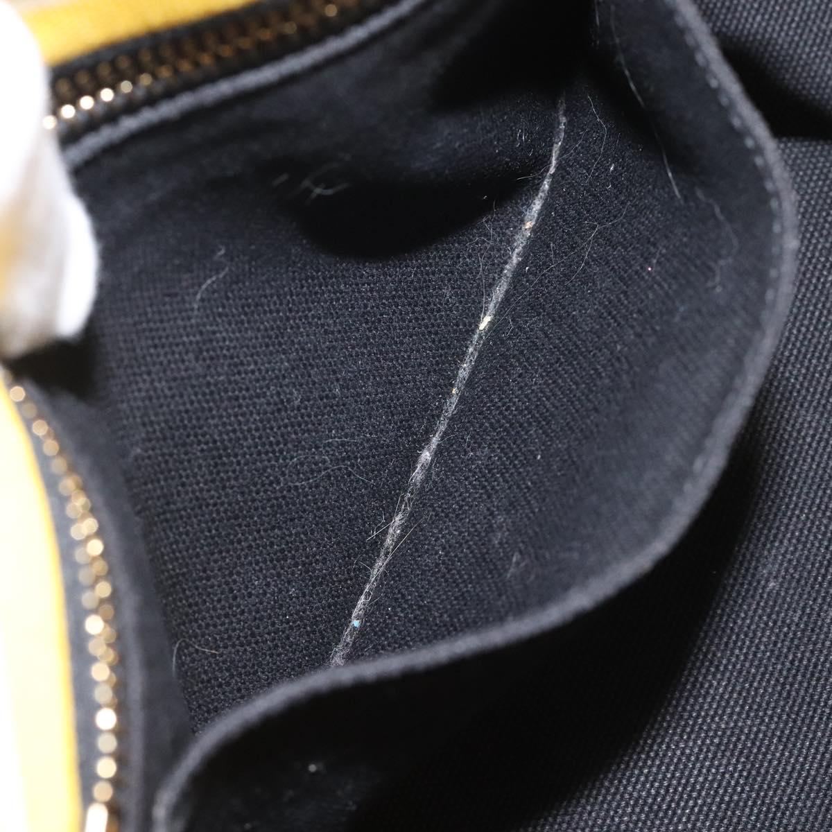 PRADA Kanapa PM Hand Bag Canvas Yellow Gold Auth bs24550