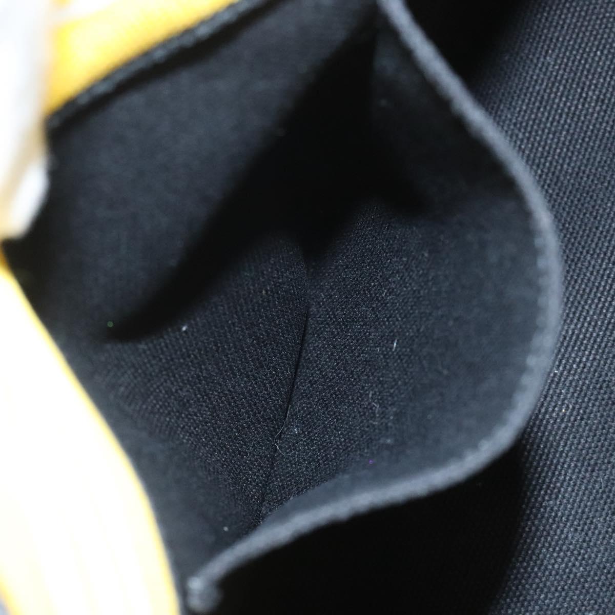 PRADA Kanapa PM Hand Bag Canvas Yellow Gold Auth bs24550