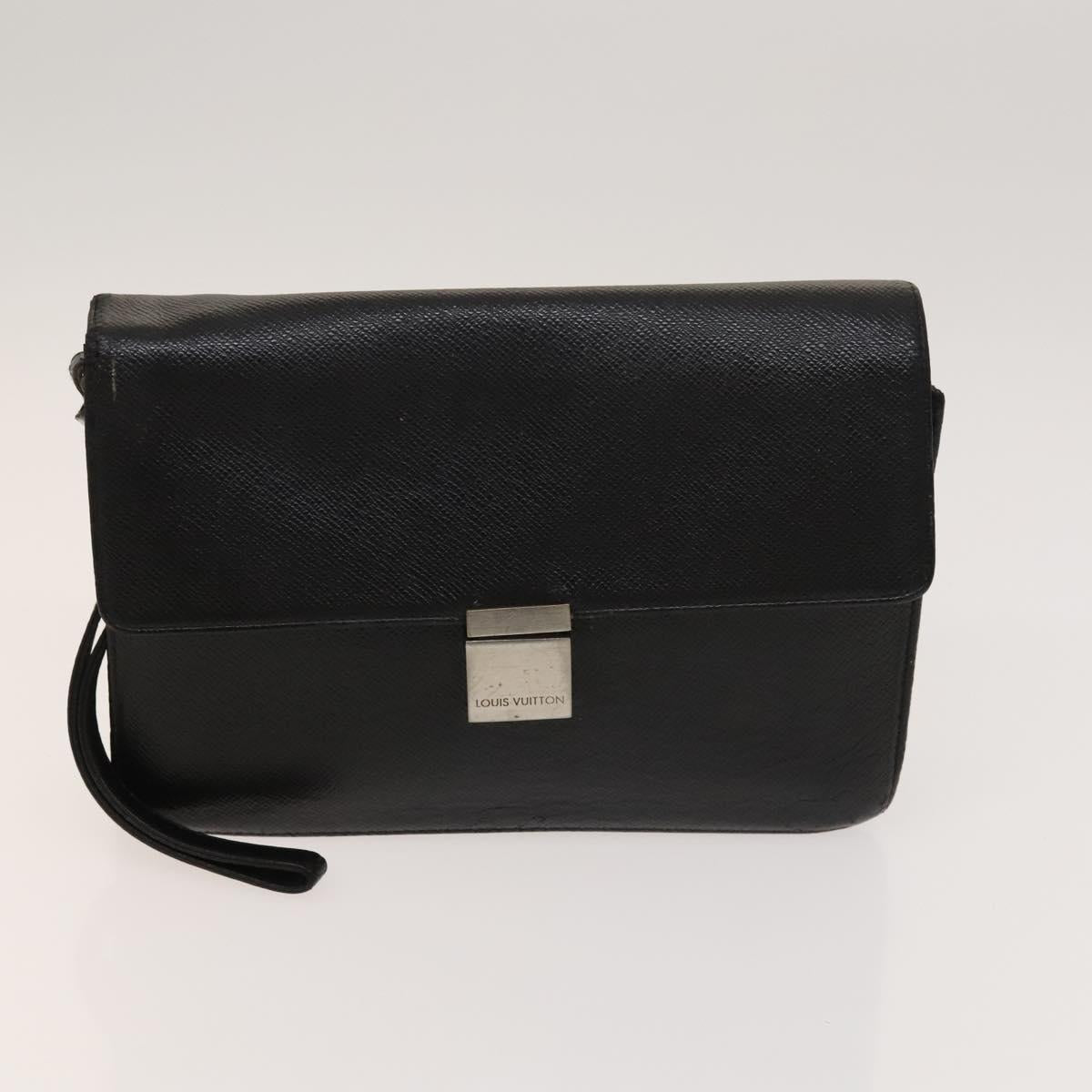 LOUIS VUITTON Taiga Clutch Bag 2Set Epicea Ardoise LV Auth bs24559