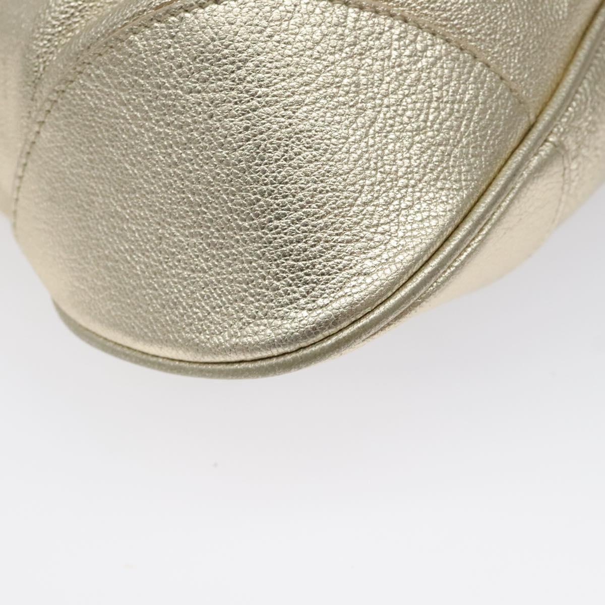 Salvatore Ferragamo Gancini Shoulder Bag Leather Gold Tone Auth bs24563