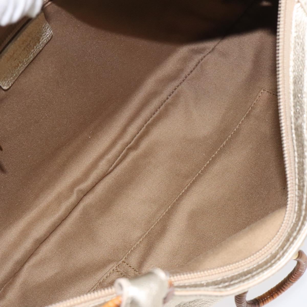 Salvatore Ferragamo Gancini Shoulder Bag Leather Gold Tone Auth bs24563