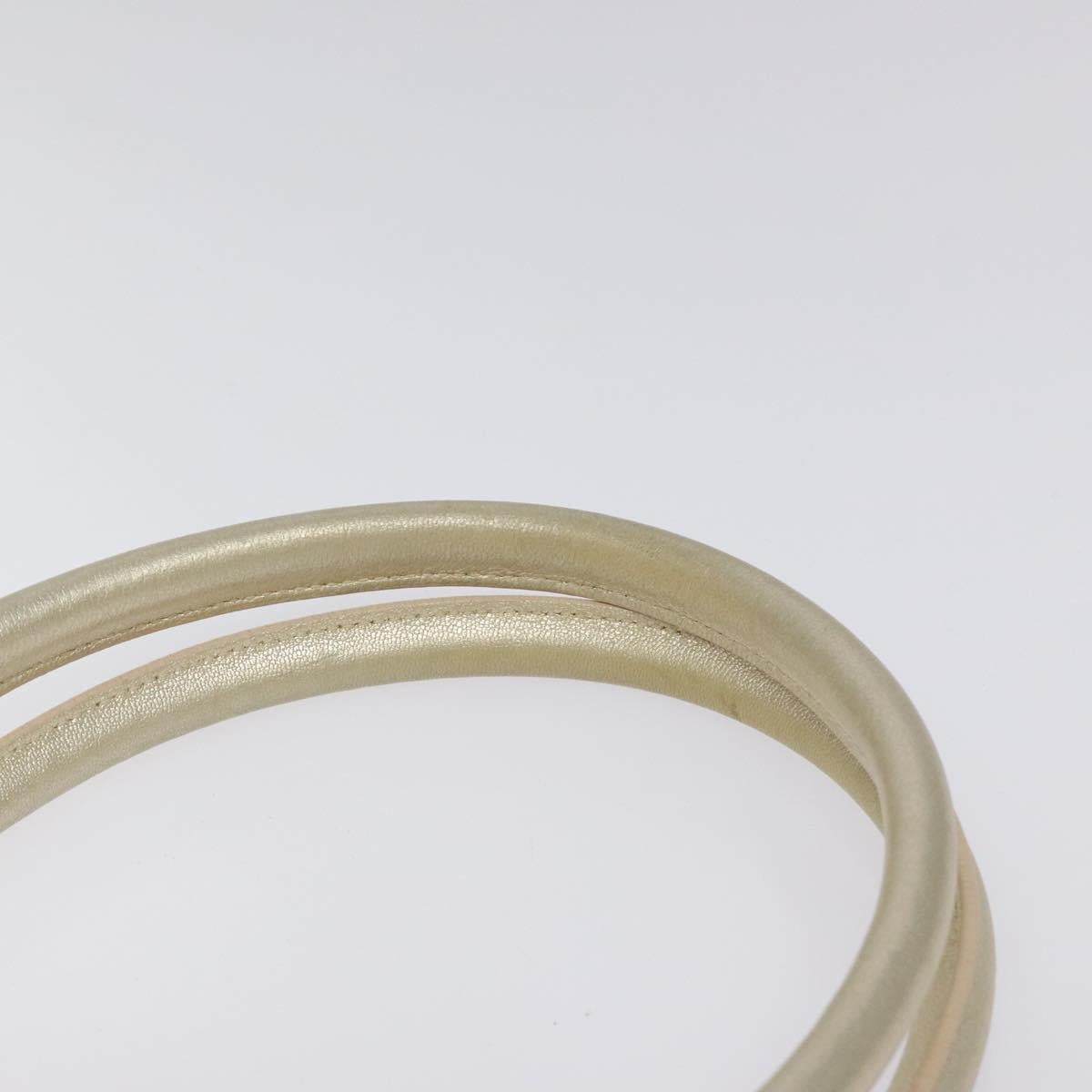 Salvatore Ferragamo Gancini Shoulder Bag Leather Gold Tone Auth bs24563