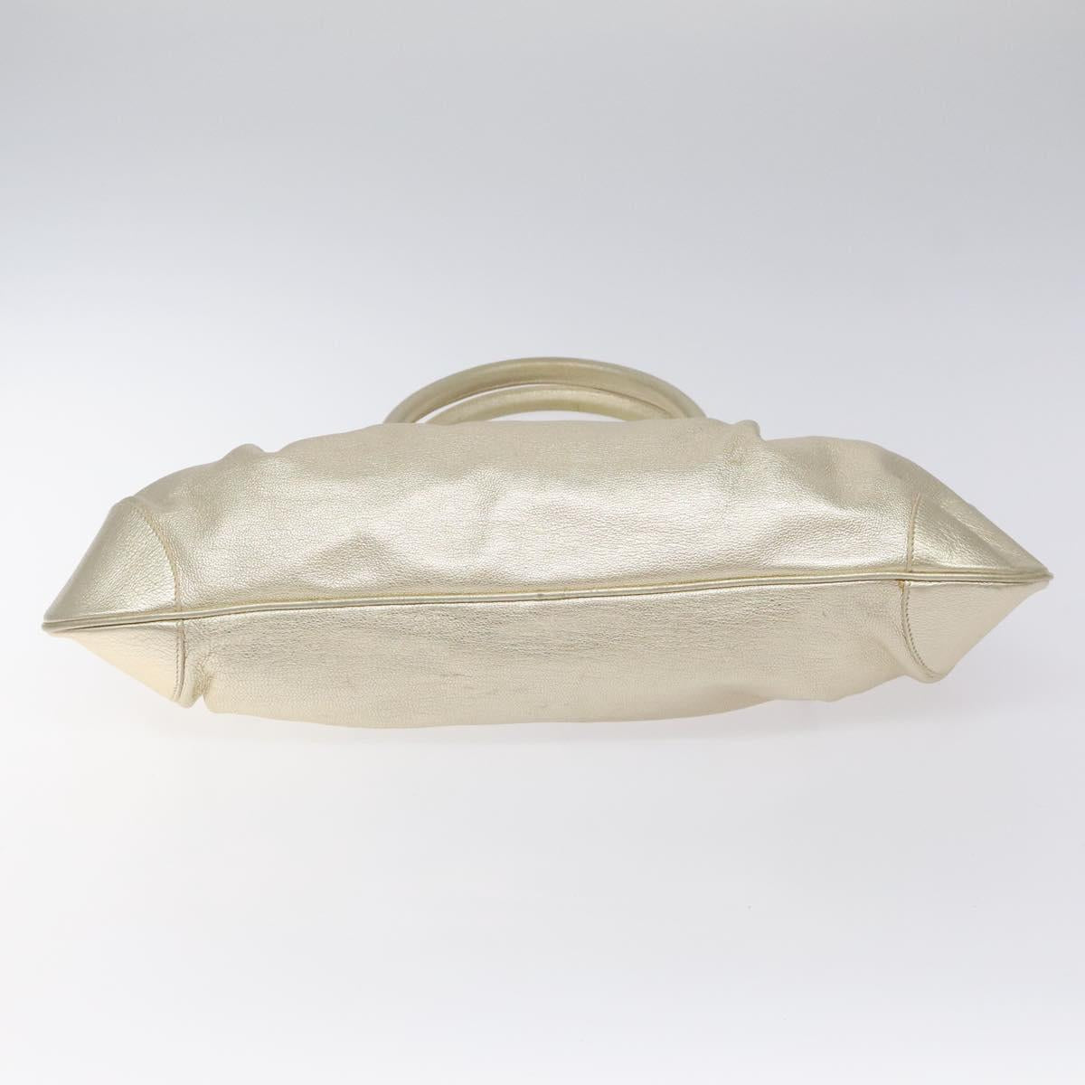 Salvatore Ferragamo Gancini Shoulder Bag Leather Gold Tone Auth bs24563