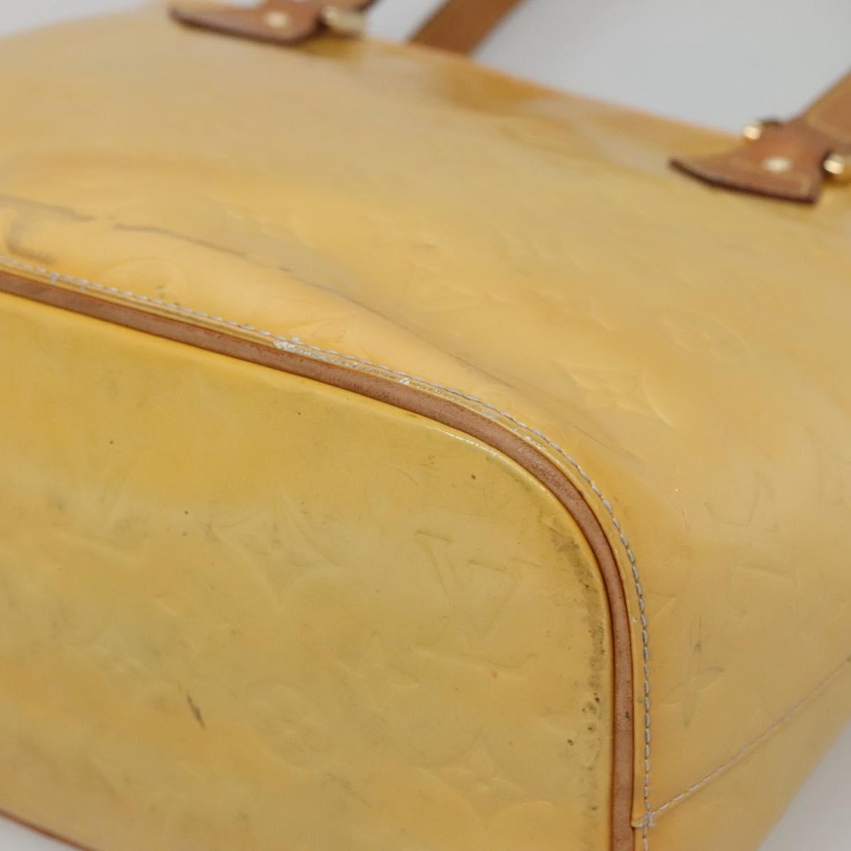LOUIS VUITTON Monogram Vernis Houston Hand Bag Gris M91053 LV Auth bs24577
