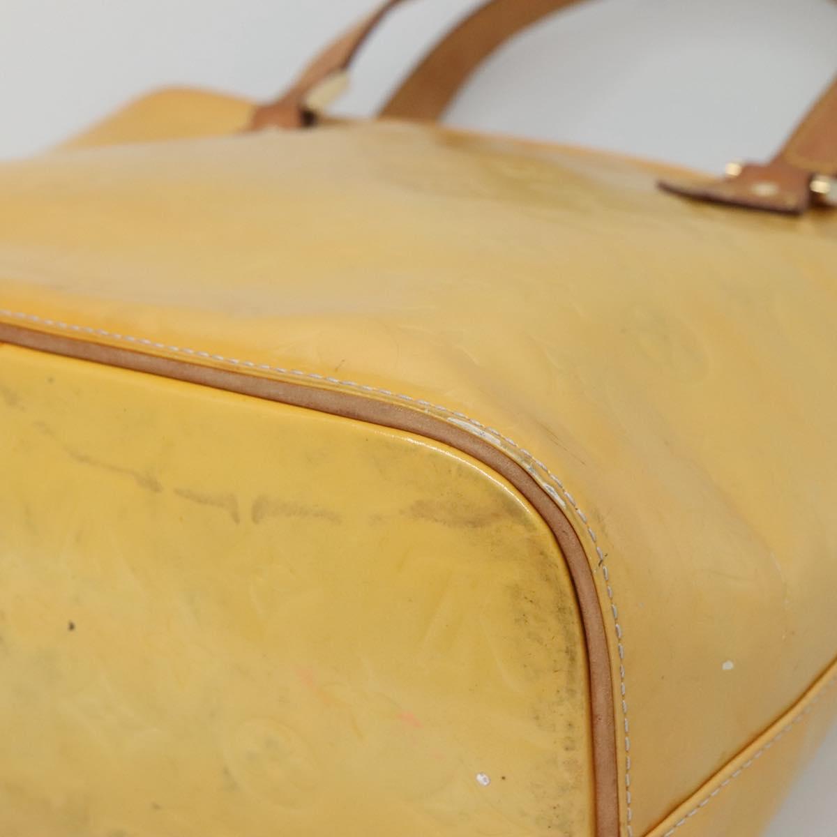 LOUIS VUITTON Monogram Vernis Houston Hand Bag Gris M91053 LV Auth bs24577