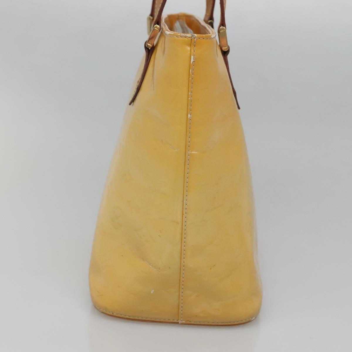 LOUIS VUITTON Monogram Vernis Houston Hand Bag Gris M91053 LV Auth bs24577