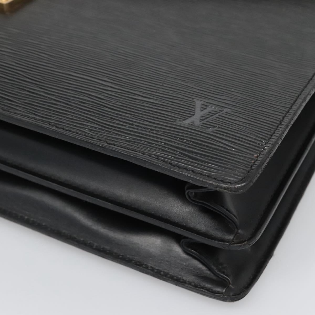 LOUIS VUITTON Epi Serviette Conseiller Business Bag Black M54422 LV Auth bs24593