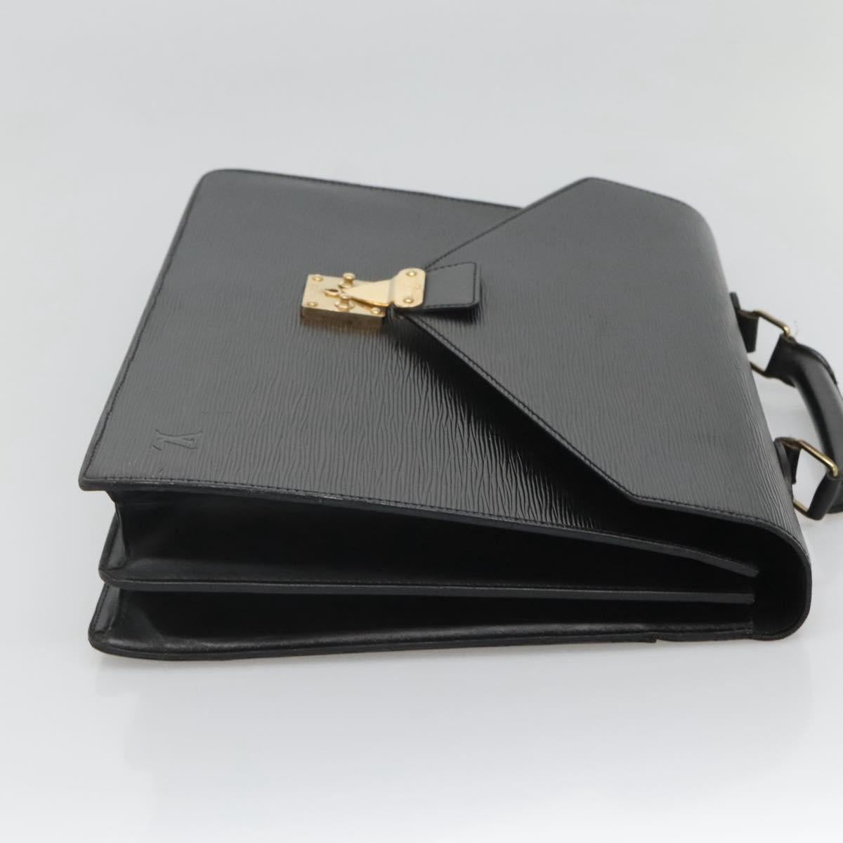 LOUIS VUITTON Epi Serviette Conseiller Business Bag Black M54422 LV Auth bs24593