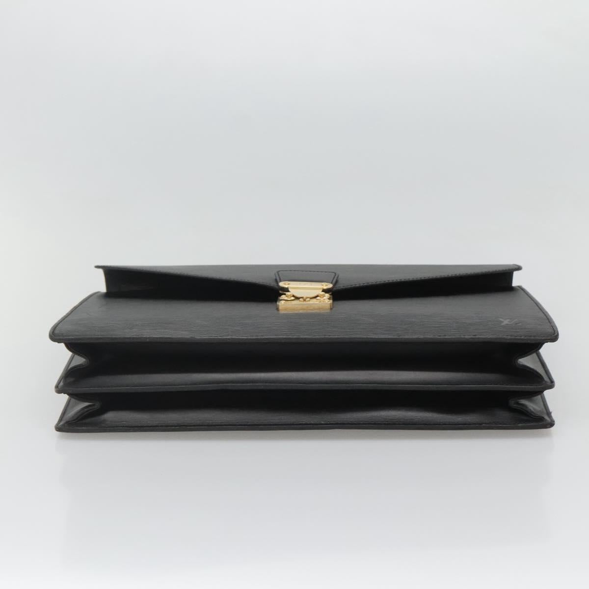 LOUIS VUITTON Epi Serviette Conseiller Business Bag Black M54422 LV Auth bs24593