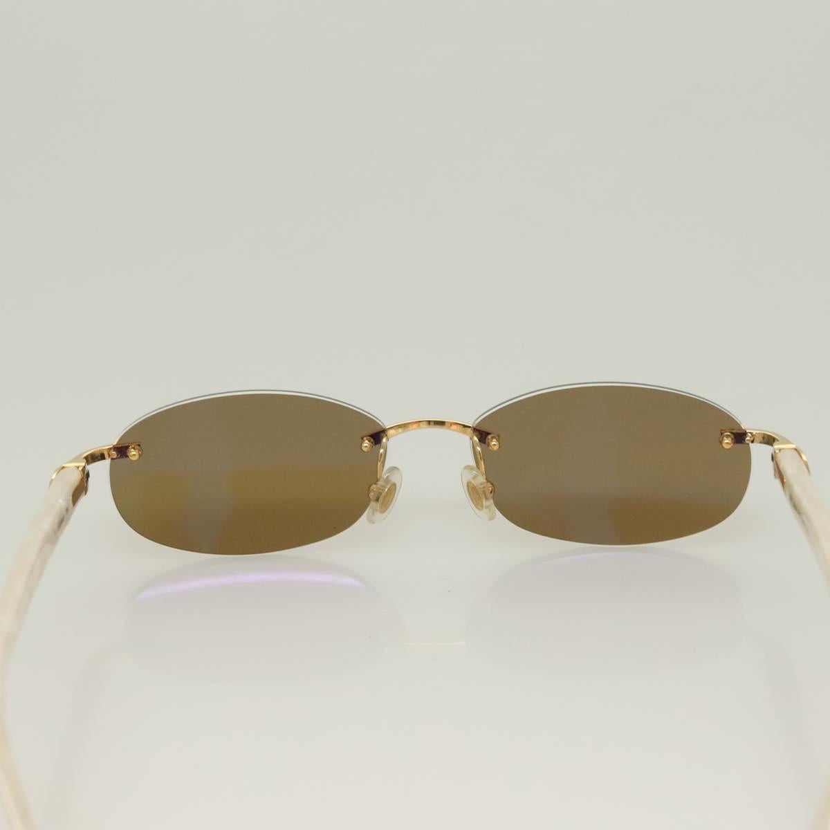 CARTIER Sunglasses plastic Brown Auth bs24633A