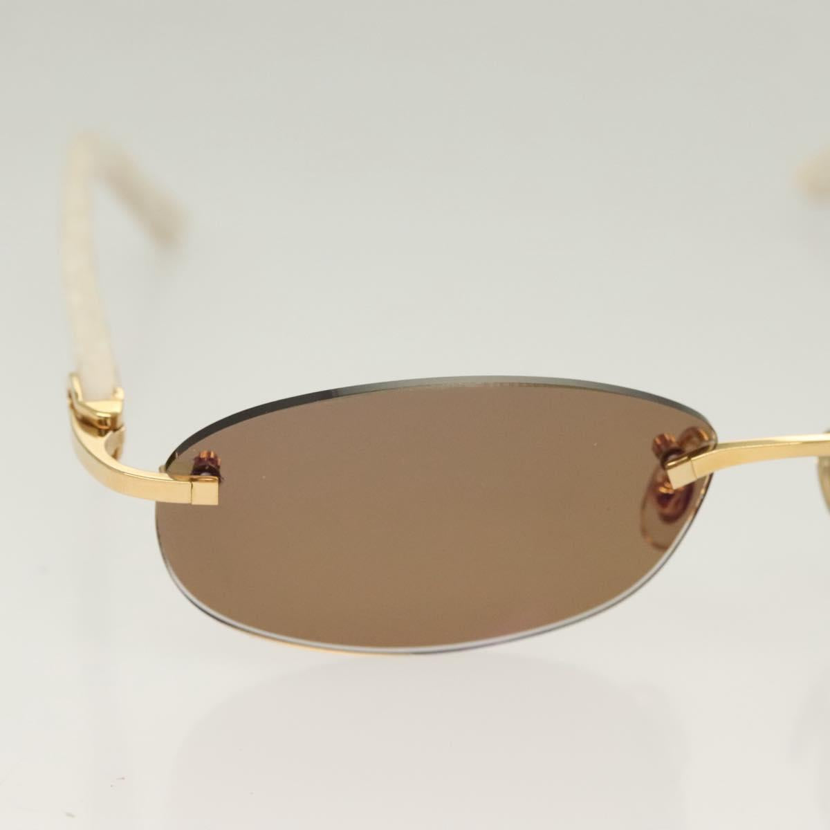 CARTIER Sunglasses plastic Brown Auth bs24633SAV