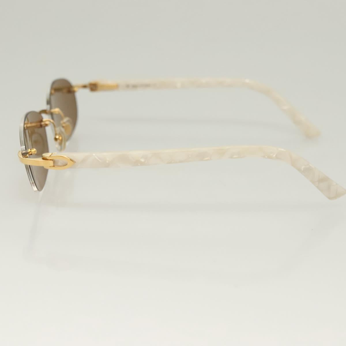 CARTIER Sunglasses plastic Brown Auth bs24633A