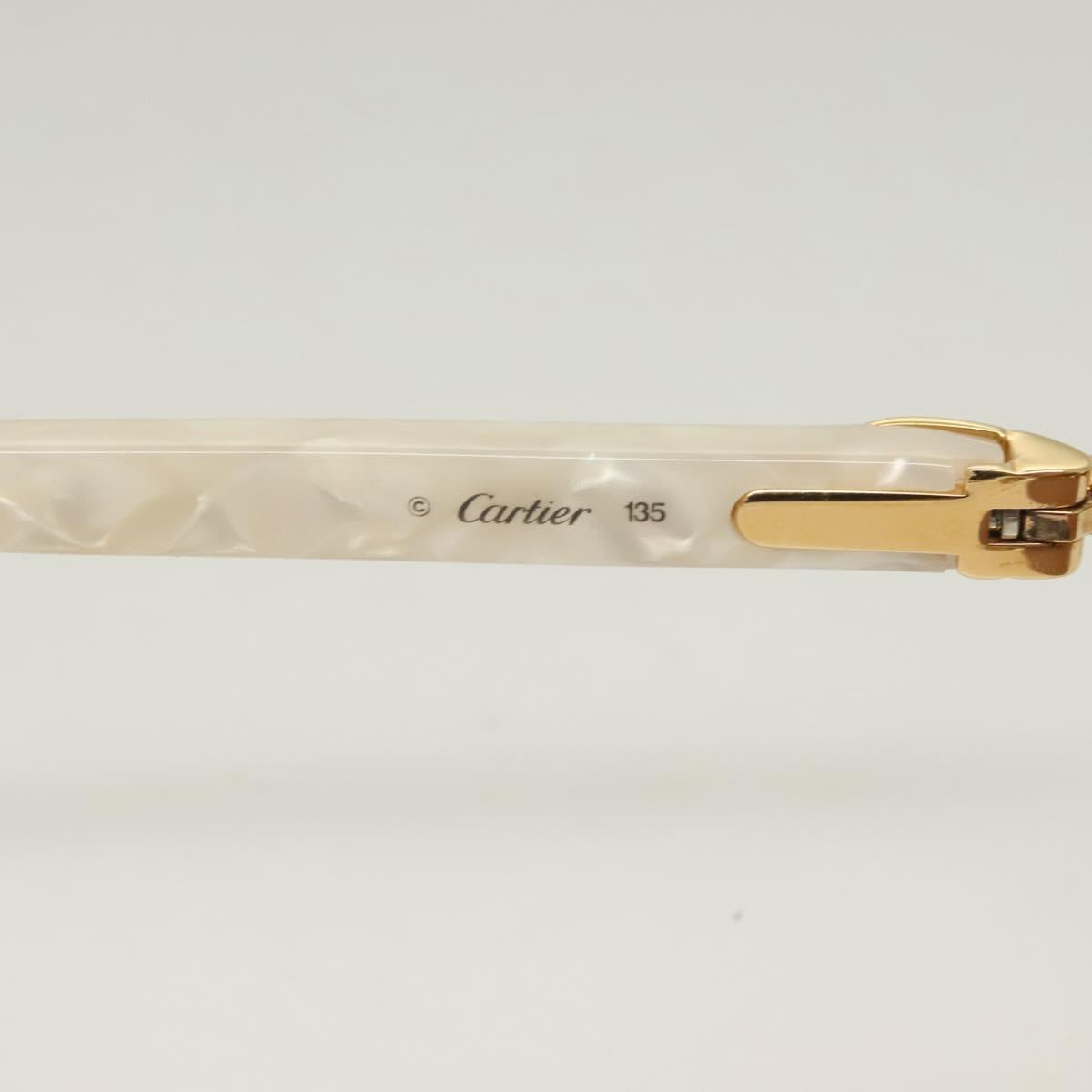 CARTIER Sunglasses plastic Brown Auth bs24633SAV