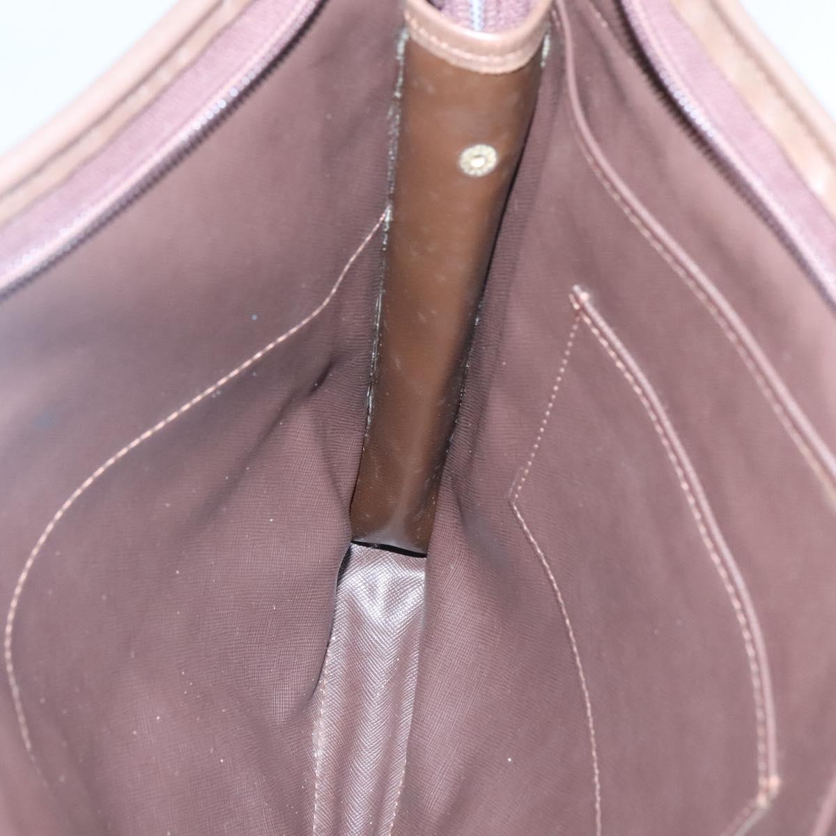 Burberrys Nova Check Clutch Bag Canvas Beige Auth bs24640