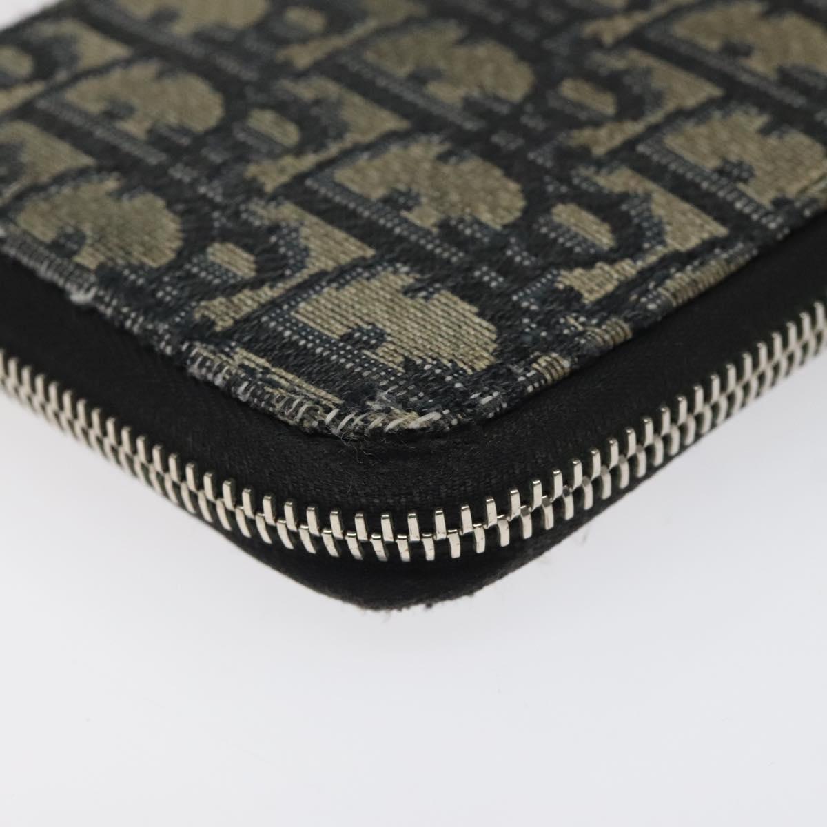 Christian Dior Trotter Canvas Wallet Navy Auth bs24695