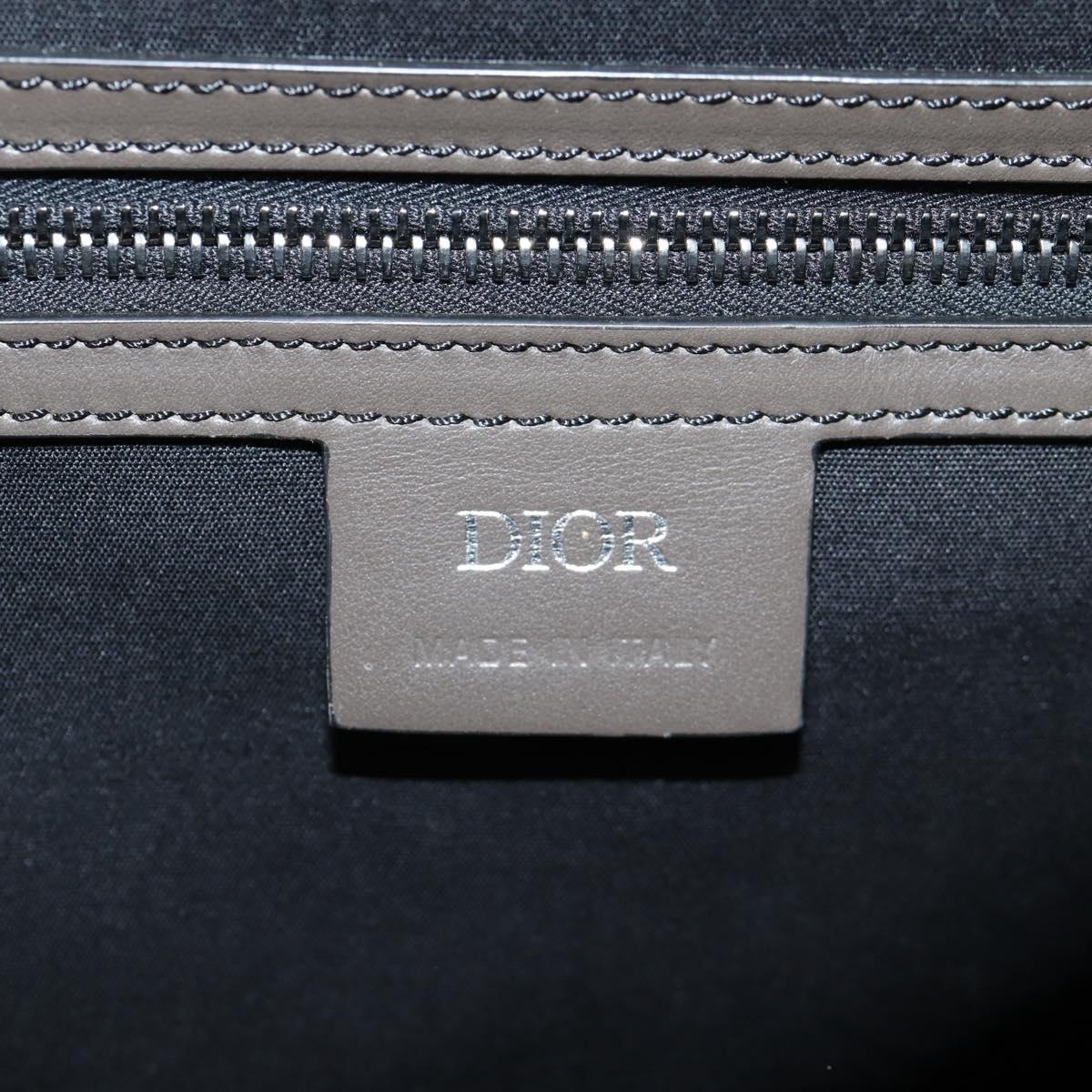 Christian Dior Tote Bag Trotter Canvas Gray Silver Auth bs24696SAM